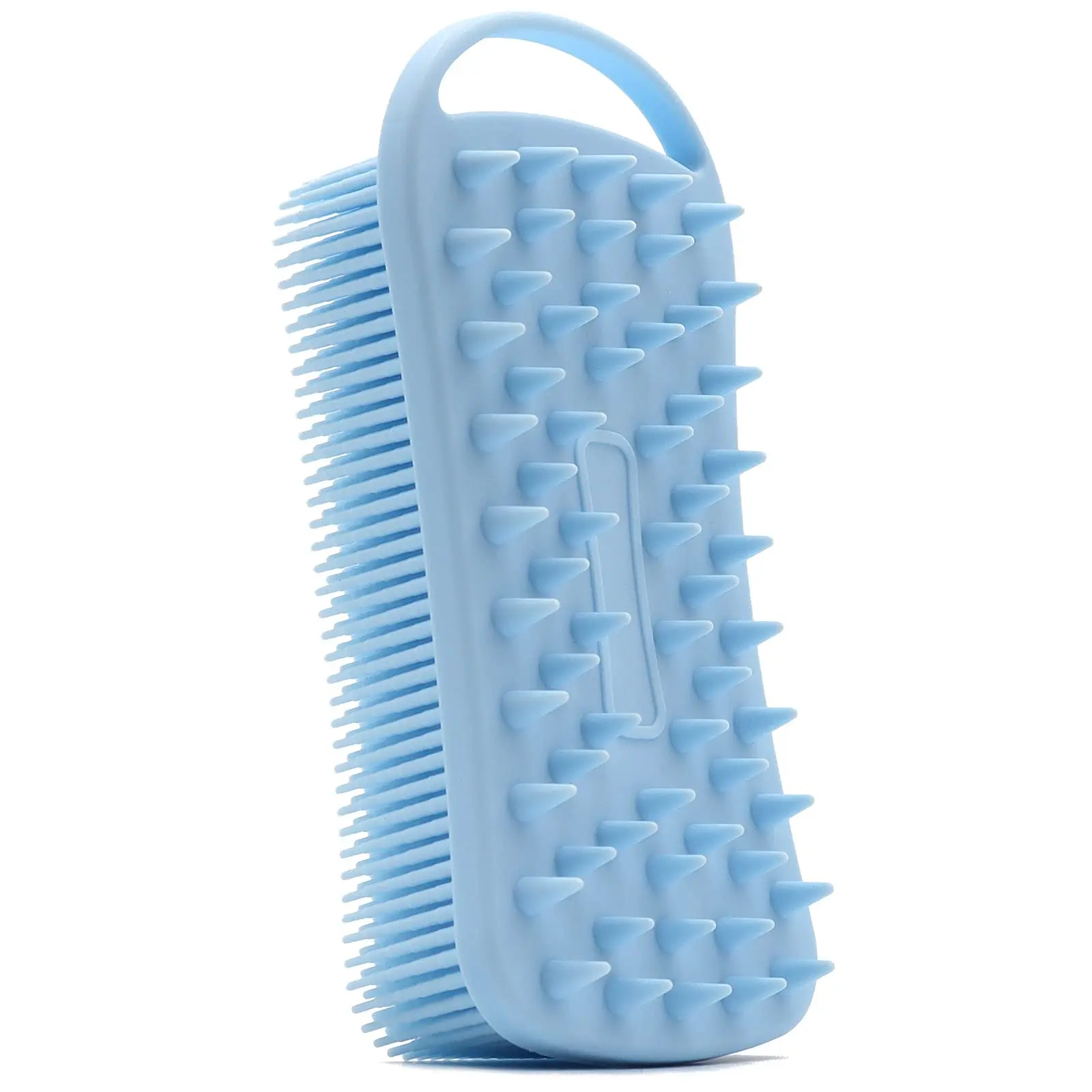 

Silicone Body Brush for Sensitive Skin, Shower Scrubber, Scalp Massager, Shampoo Brush, Gentle Exfoliating, 2 in 1
