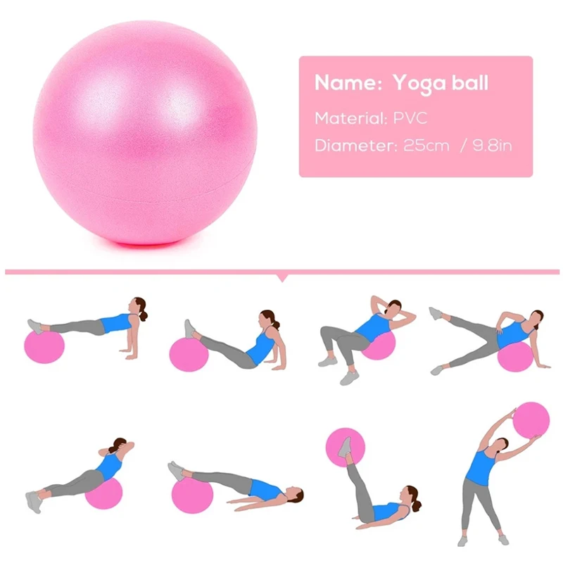 New 25cm Yoga Ball Exercise Gymnastic Fitness Pilates Ball Balance Exercise Gym Fitness Yoga Core Indoor Training
