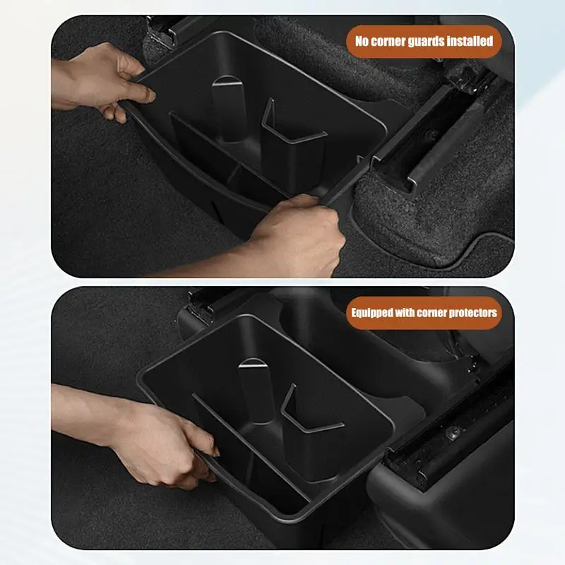 Car Backseat Storage Box Rear Center Console Storage Tray Rear Middle Bin 2nd Row Seat Organizer For Car Interior Accessories