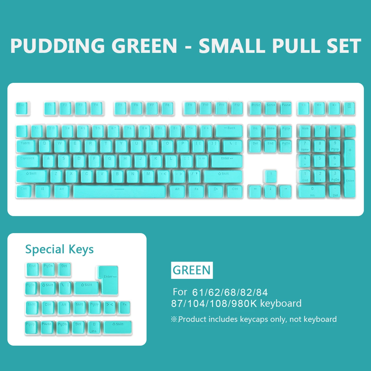 pudim geral pbt keycaps injeção de duas cores oem keycap translúcido para keyboar mecânica