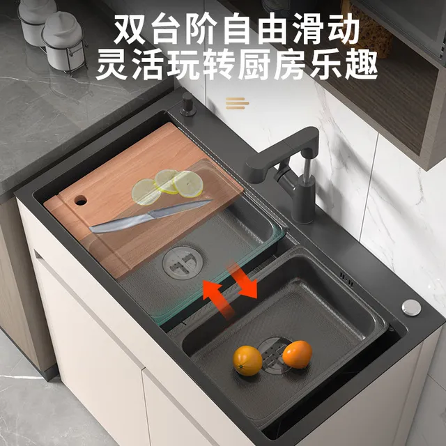 ตู้ครัวสไตล์มินิมอลทันสมัย ตู้วางอ่างล้างจานสแตนเลสสไตล์นอร์ดิก เฟอร์นิเจอร์ครัวดีไซน์เนอร์ Cocina FYKC 4