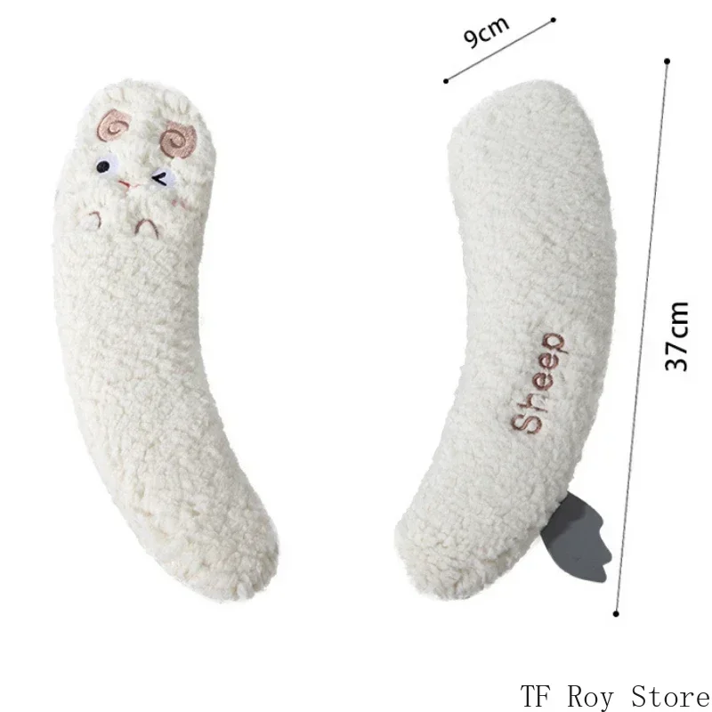 Toilet Seat Cover Toilet Mat Cartoon Sheep Toilet Seat Pad with Handle Soft Solid Color Toilet Mat Cushion Sticker Universal Bathroom Accessories