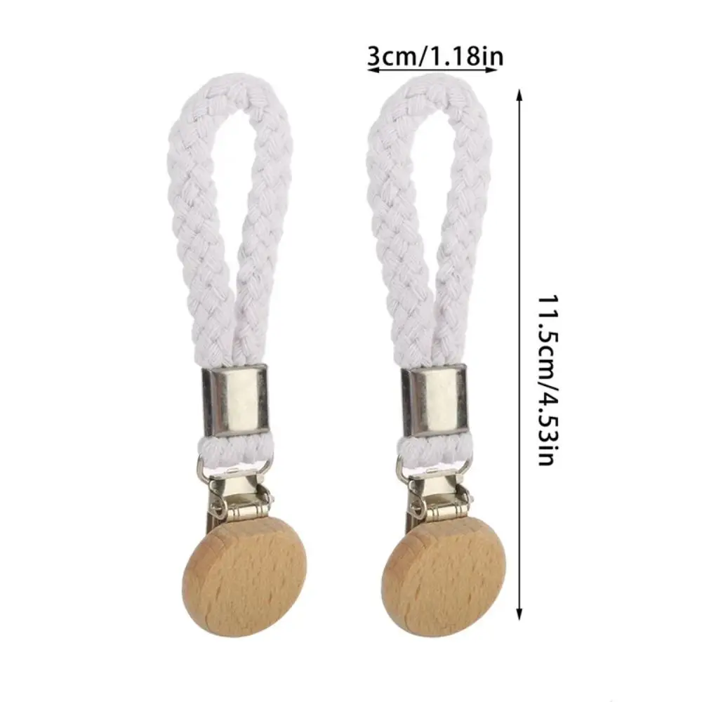 4Pcs Braided Towel Hanging Clips Wear-resistant Space Saving Small Woven Rope Clamps Convenient Cotton Loop Hand Towel Hanger 6
