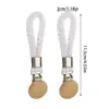 4Pcs Braided Towel Hanging Clips Wear-resistant Space Saving Small Woven Rope Clamps Convenient Cotton Loop Hand Towel Hanger 6