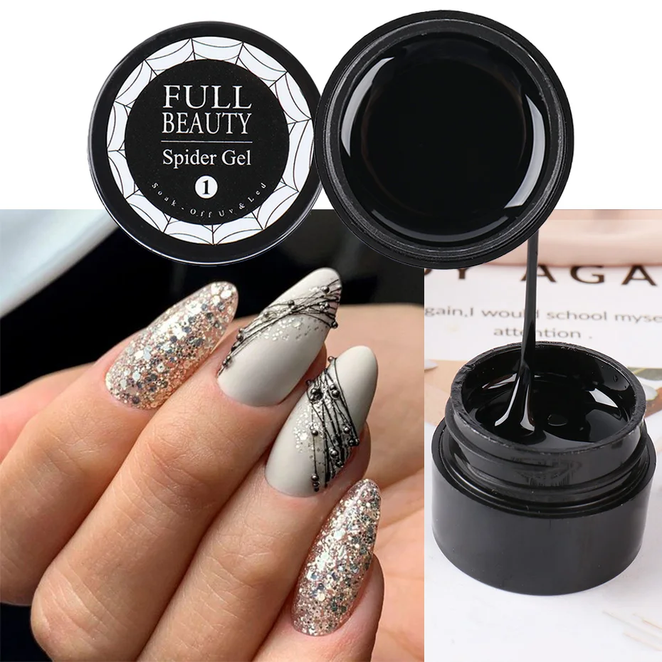 6ml Spider Gel Design Painting Nail Art Polish Set Silk Creative Web Line  Varnishes For Manicure Diy Drawing Decoration Tr1615 - Nail Gel - AliExpress
