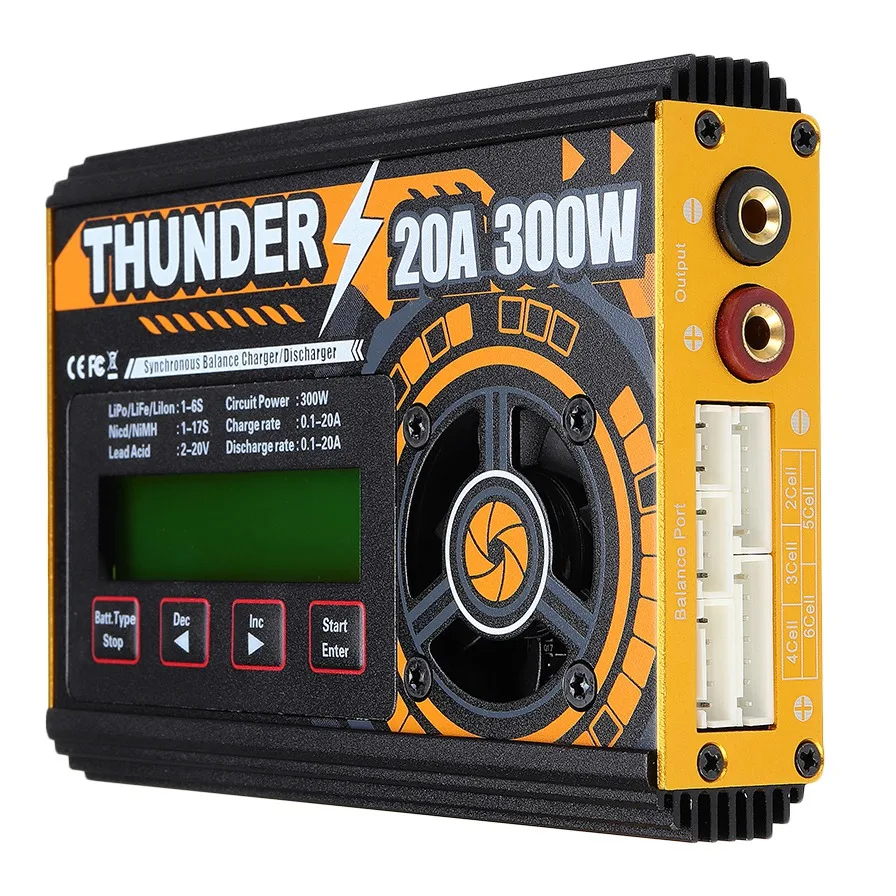 

HOTA Thunder 300 Вт 20A DC балансирующее зарядное устройство разрядник для аккумулятора LiPo NiCd PB