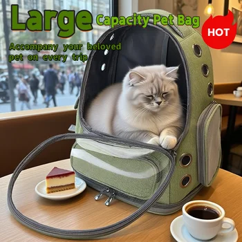 Transparent Pet Transparent Pet Carrier Backpack Carrier Backpack Ideal CTransparent Pet Carrier Backpack Accessories Outdoor Pet Shoulder Bag Breathable Pet Supplies With Ample Ventilation 1