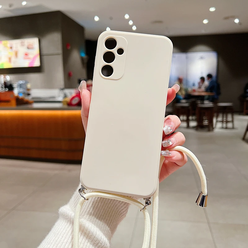 thumbnail image 1 of Funda con correa cruzada para Samsung Galaxy, carcasa trasera de TPU suave de silicona, S24, S23, S22 Ultra, S21, S20 FE, S10, S9, S8 Plus, Note 20, 1 of 4