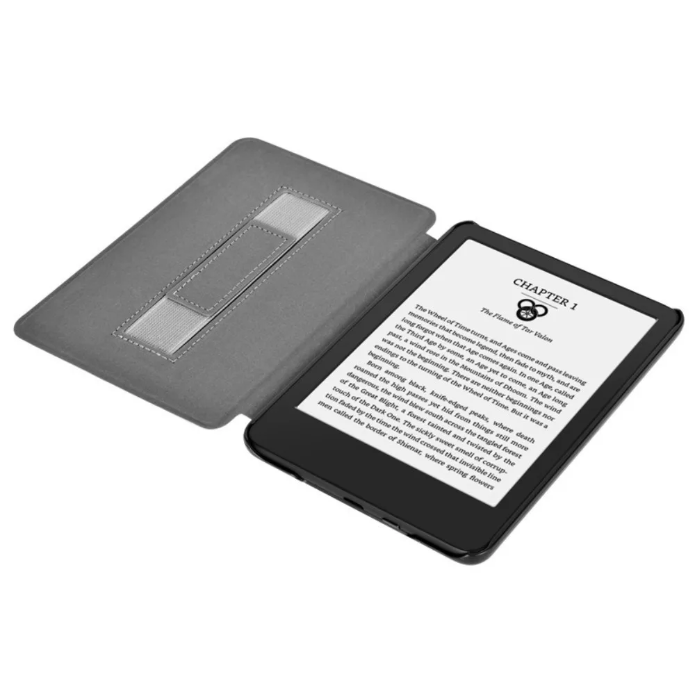 Hand Support e-Reader Case Auto Wake/Sleep Acrylic Smart Cover Leather for Kindle Paperwhite 5 (11th Gen 2021) 6.8 inch
