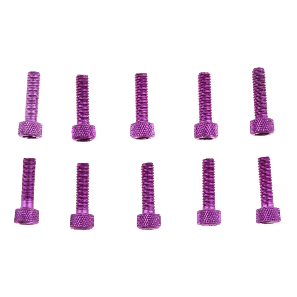 Stainless Steel Screw Car Screws Motorcycle Screws Stainless Steel Bolt Carbon Steel Bolts 10pcs M6 x 20mm Pitch Alloy Steel Hex Bolt Socket Head Cap Screws Purple Strength Corrosion Resistance