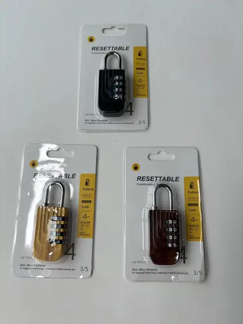 Combination Lock Resettable 4 Digit Padlock with Combination Waterproof and Heavy Duty Combination Padlock Outdoor for School 6