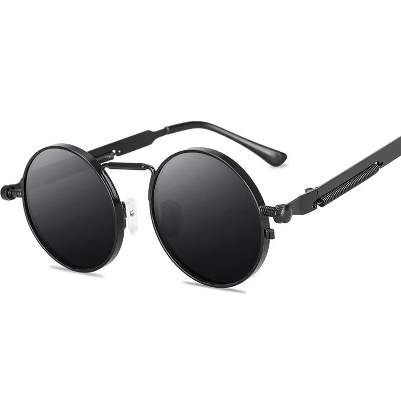 Polarized Sunglasses Steampunk Sunglasses Sports Sunglasses Retro Men Women Punk Style Colorful Round Metal Frame Uv400 Sunglasses