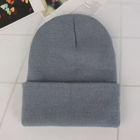 New Winter Knitted Hat for Boys Girls Women Men Unisex Warm Outdoor Autumn Crochet Children Beanies Solid Color Baby Cap 5