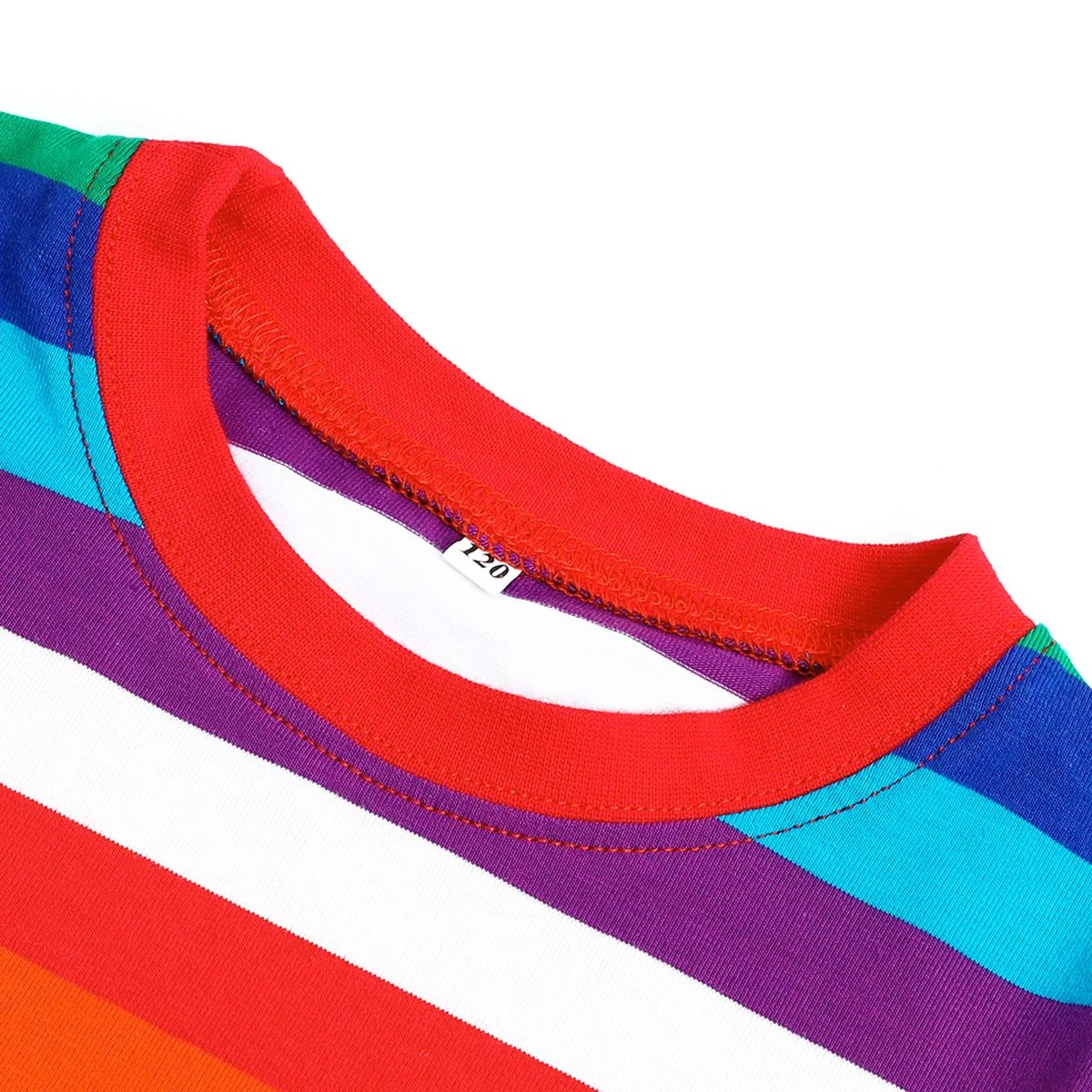 Colorful Rainbow Stripe Kids Pajamas - Boys Toddler Sleepwear Set for Halloween Carnival & Parties
