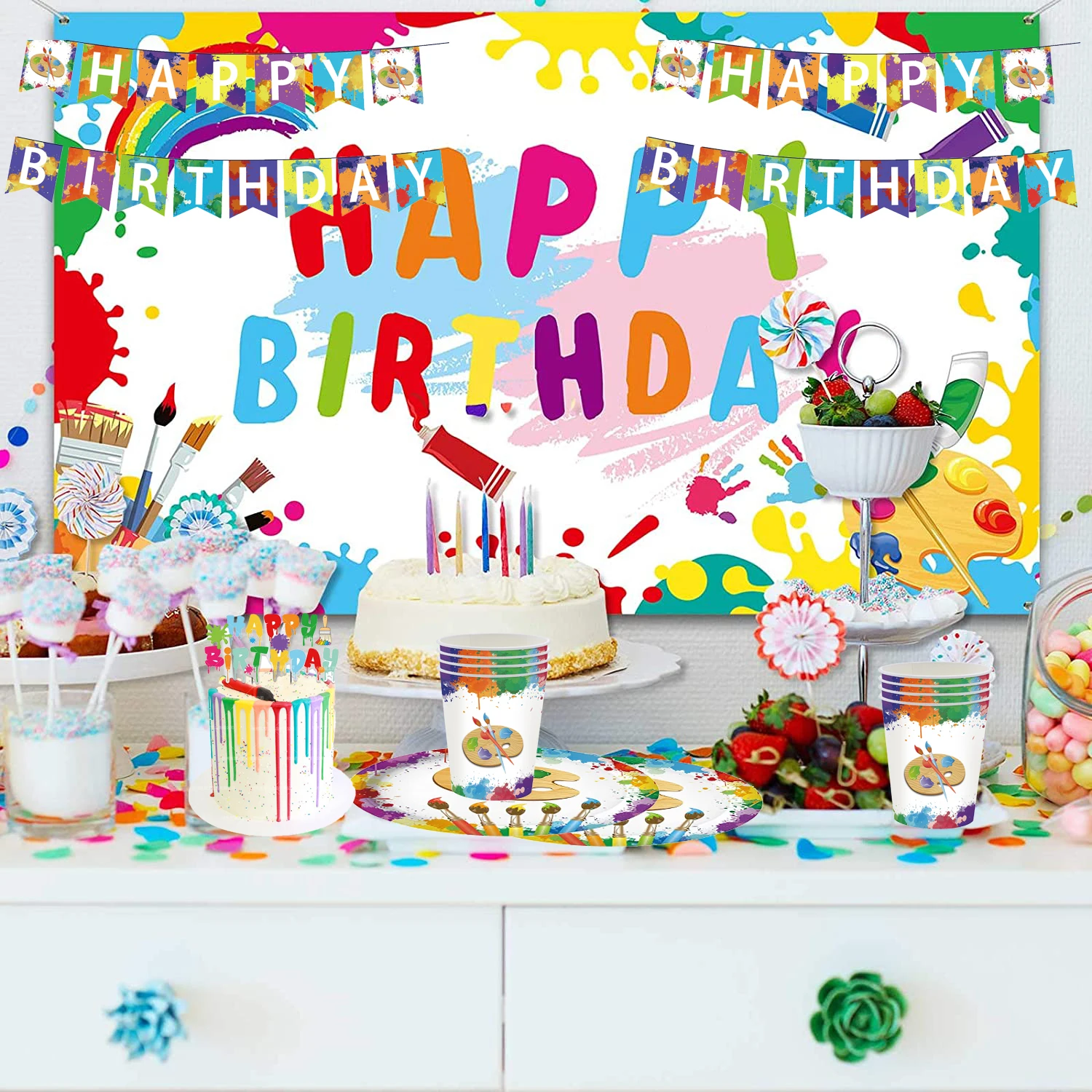 Artist Birthday Party Decorations  Art Birthday Party Decorations -  Birthday Party - Aliexpress