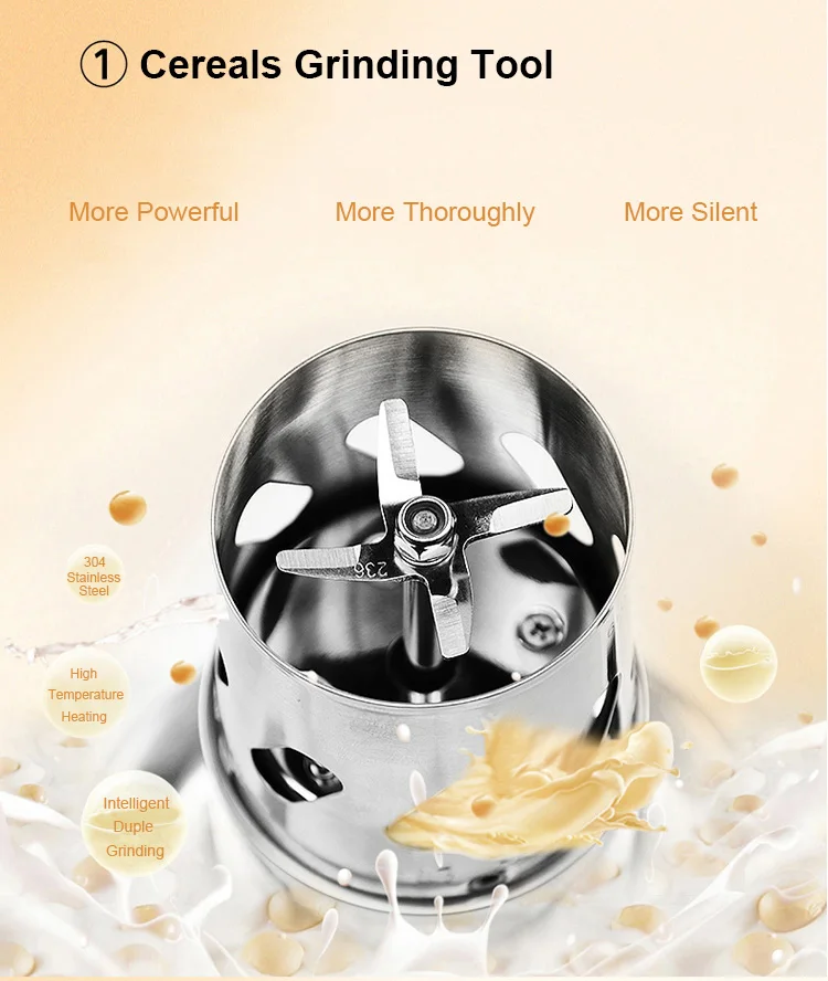 Household Soymilk Machine Juicer Blender Soybean Milk Machine Automatic Multifunctional Intelligent Juicing Machine
