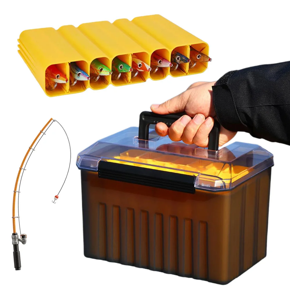 24 Grids Minnow Squid Jig Hard Bait Container Squid Jig Container Hard Lure Sea Tool Case Fishing Accessories