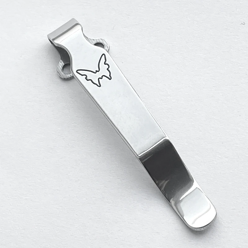1piece Stainless Steel Deep Carry Pocket Clip for DIY Butterfly Pocket Knife Tool Accessories Folding Knife Back Clip Holder