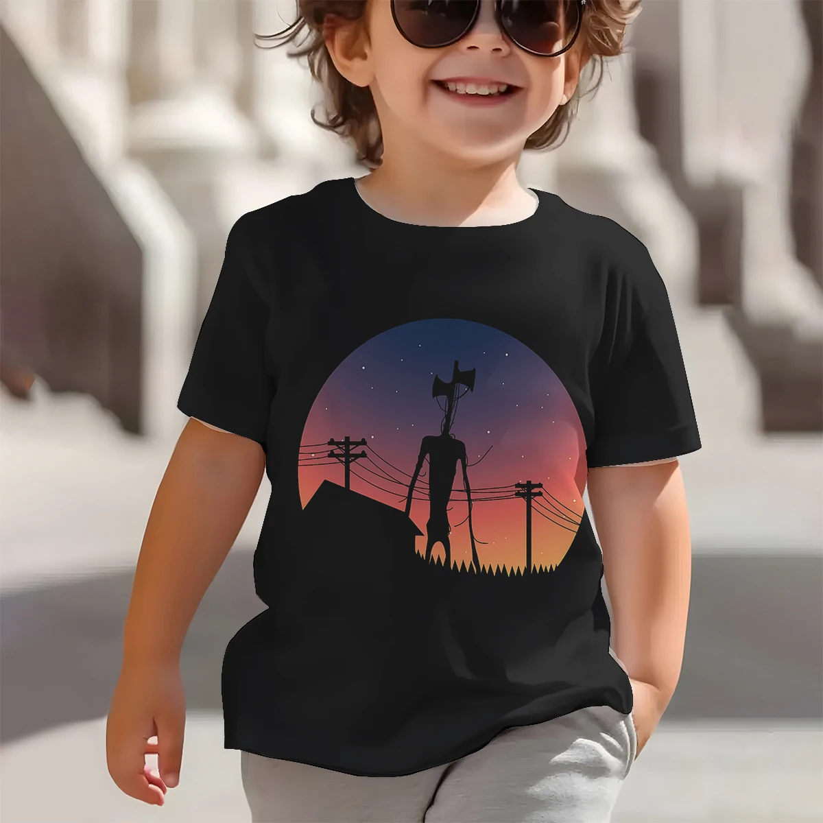 3D Print Siren Head Baby Clothing 5 to 14 Years Male Outdoor Clothes for Children Boy Girl Child T-Shirt Top Shirts 6