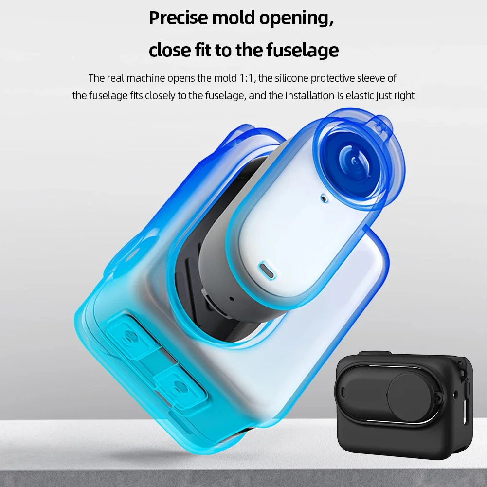 휴대용 케이스 실리콘 보호 쉘 상자, 스크래치 방지 카메라 케이스, Insta360 GO3 용 카메라 보호 상자