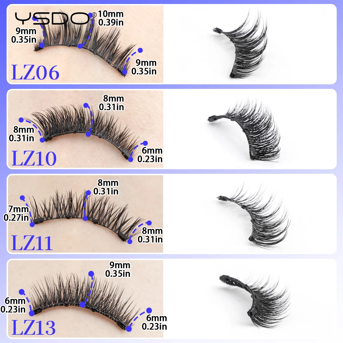 Fake Eyelashes Magnetic 1Pair 3D Makeup Tweezers Waterproof Natural Long Reusable