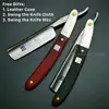 4pcs/set High Quality S45C High Carbon Steel Straight Edge Razor sharp already Manual Shaving Knife Sandalwood Handle For Man 1