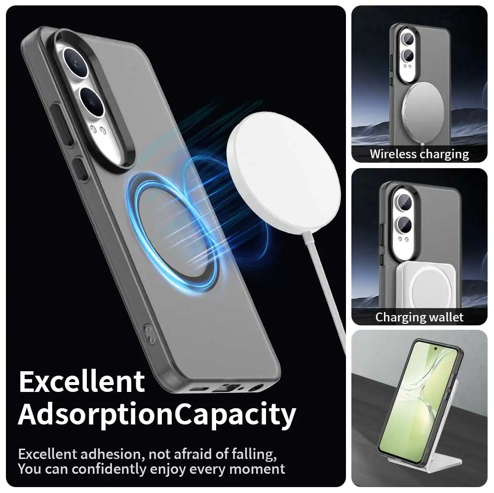 Candy Colors Translucent Shockproof Case with Magnetic Wireless Charging