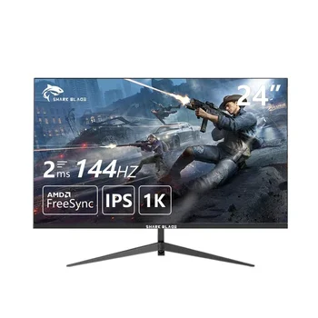 Tela de Computador Desktop, Monitor de PC, Jogos, Gamer, Tela Plana, Compatível com HDMI, DP, 24 ", 144Hz Ips, 24Hz