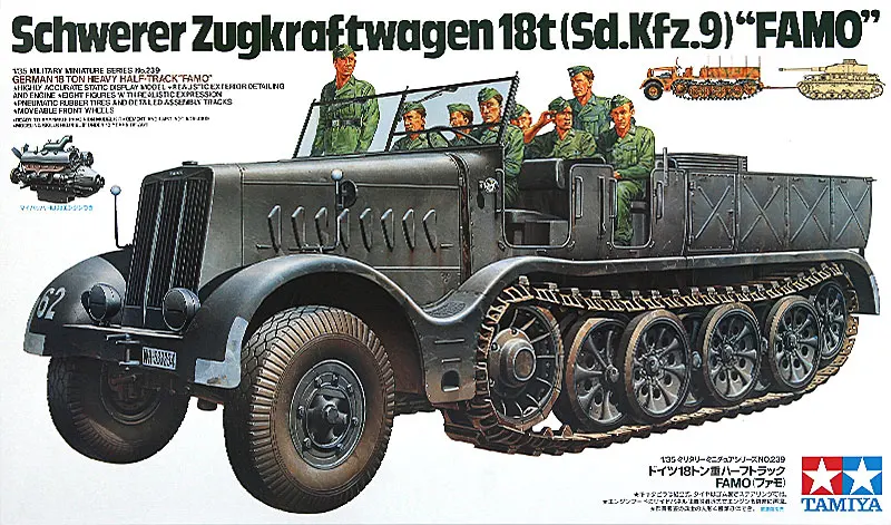 

Tamiya 35239 1/35 Model Kit WWII German 18Ton Heavy Half-Track Sd.Kfz.9 Femo