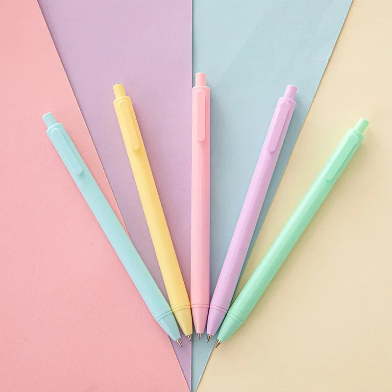 Set di 5 simpatici penne a sfera, cancelleria per ufficio scolastico coreano e giapponese, penne neutre Kawaii per uso aziendale e in ufficio - immagine 6