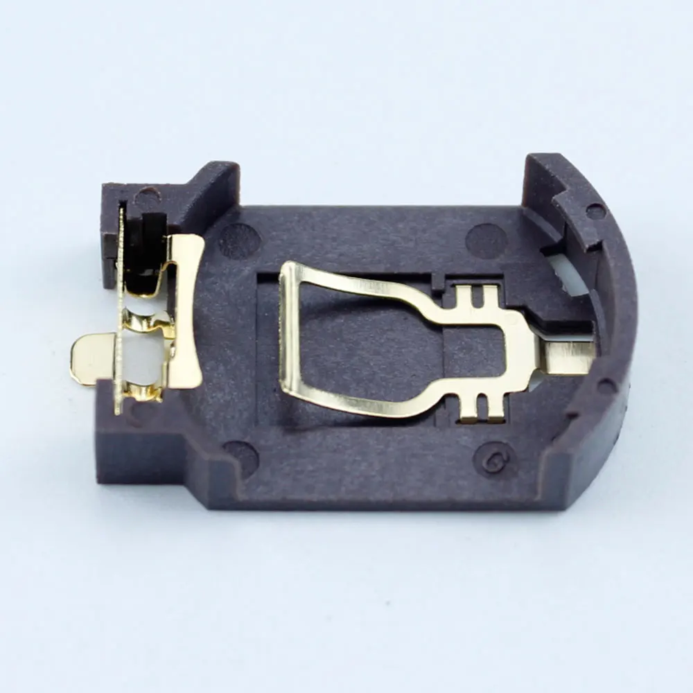 金メッキボタンバッテリーホルダー,BS-8,電池ホルダー,高温および環境保護,水平,CR2032, CR2025 - AliExpress