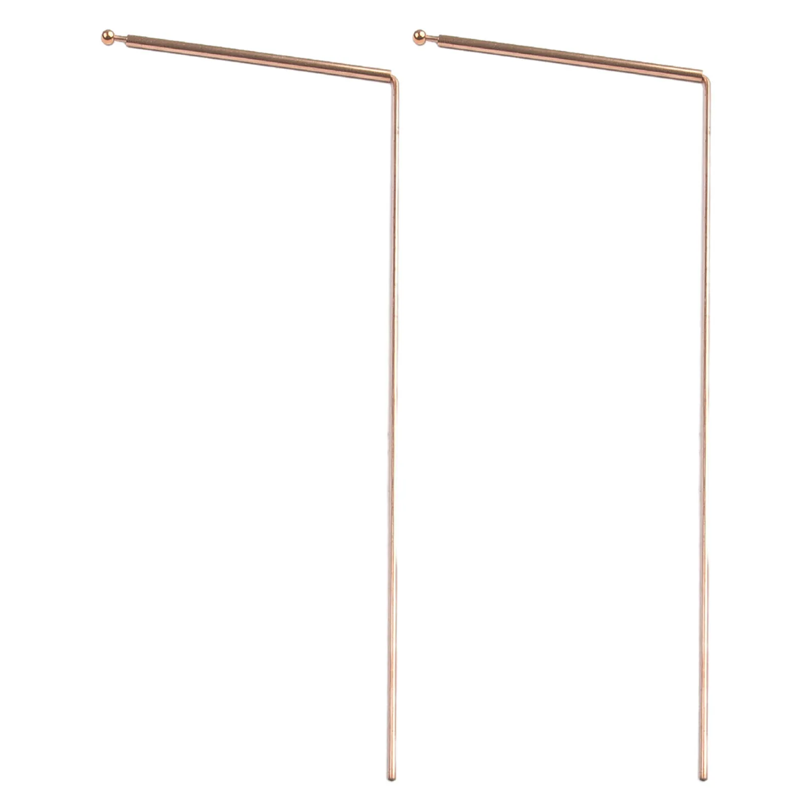 99.9% Copper Divining Dowsing Rods Metal Detector 2Pcs For Water Treasure Finding Tools Copper Probing Rod 13.86X6.93X0.71Inches Dowsing Sticks