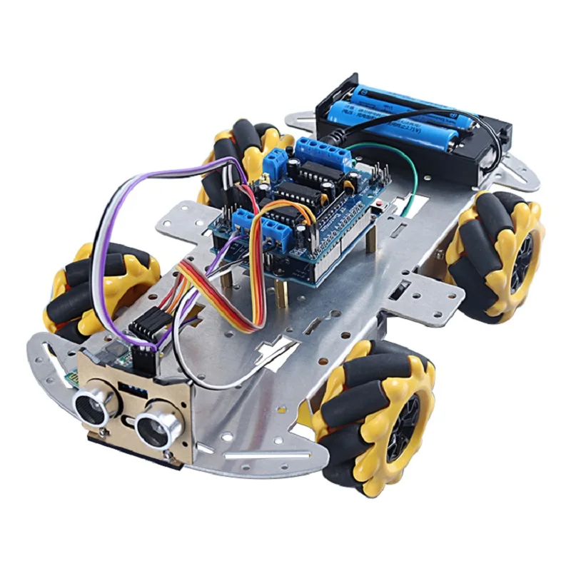スマートロボットカーmcamumホイールメタルベースロボットカープレートシャーシarduinoプロジェクト用4ギアモーターと4輪  AliExpress Mobile
