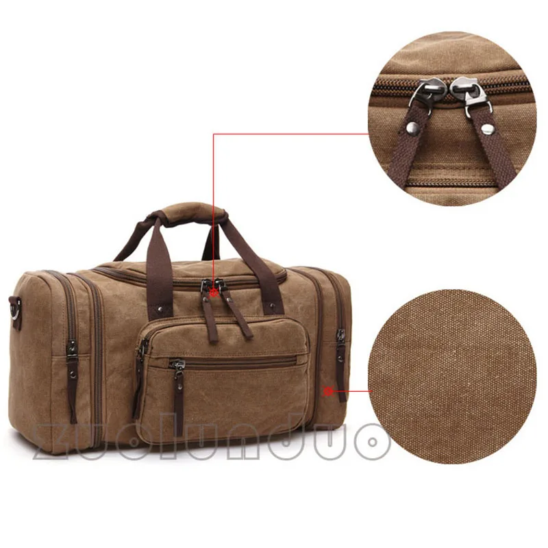 

New Fashion Travel Bag Men Portable Canvas Messenger Backpack Casual Large Capacity Shoulder Bag Luggage Storage Bag Outdoor