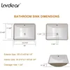 Undermount Bathroom Sink 18x14 Inch White Rectangular Ceramic Bathroom Sink Deep Basin with Overflow Vanity Basin Hand Basin 6