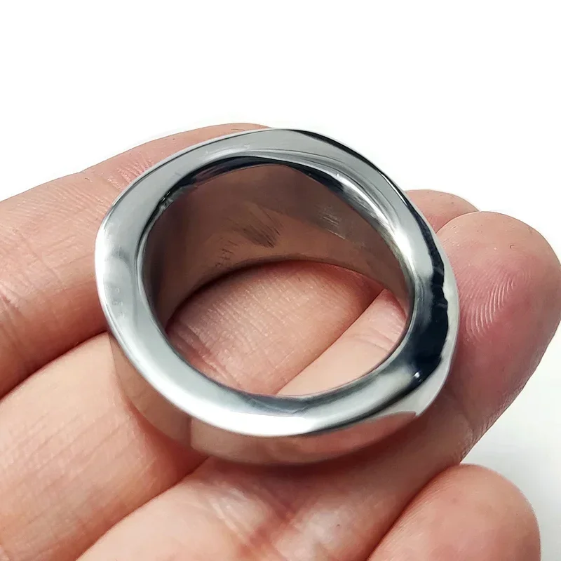 Edelstahl Metall Penis Lock Cockring Verzögerung Ejakulation Ball Hodensack Trage Erektion Cockring Sklave männlich Sexspielzeug Mann 1