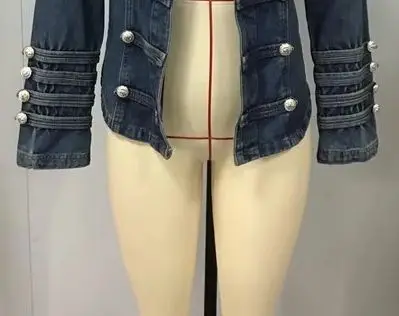 Women's Vintage Double Breasted Denim Jacket Slim Fit EuroAmerican Style Autumn Commuter Coat Casual Elegant Versatile Outerwear 2