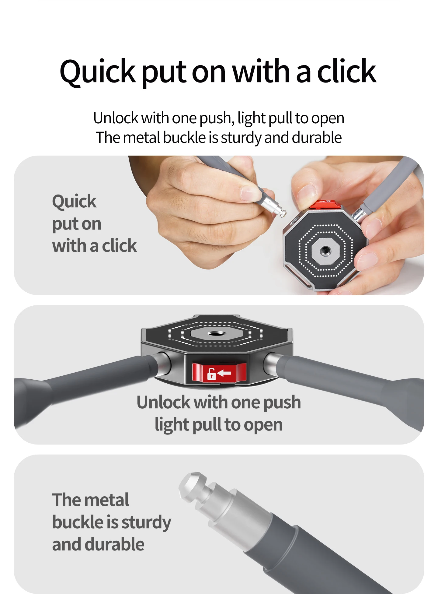 Magnetischer Halshalter mit Schnellverschluss, 1/4 Zoll Stativadapter für GoPro Hero 13 Insta360 Go X5 DJI Osmo Action-Kamera-Zubehör – Detail 8