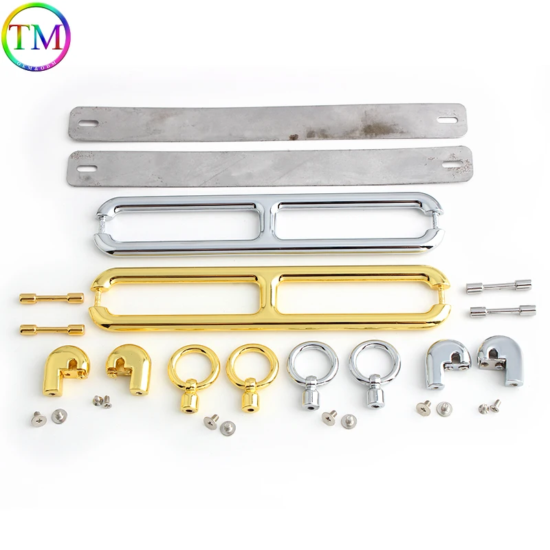 Chrome,Gold Metal Clasp Locks For Leather Craft Handbag Purse Bags Shoulder Eyelets Hanger Lock Buckle Hardware Accessories 2 10sets k gold bag clasps button metal magnetic button locks for diy bags handbag purse wallet craft hardware parts accessories