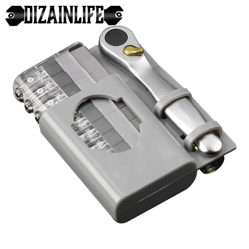 Multifunctional Mini Ratchet Wrench Screwdriver 10 Batches Bit Set Special Shaped Lotted Phillips Screwdriver Portable Hand Tools screwdriver set