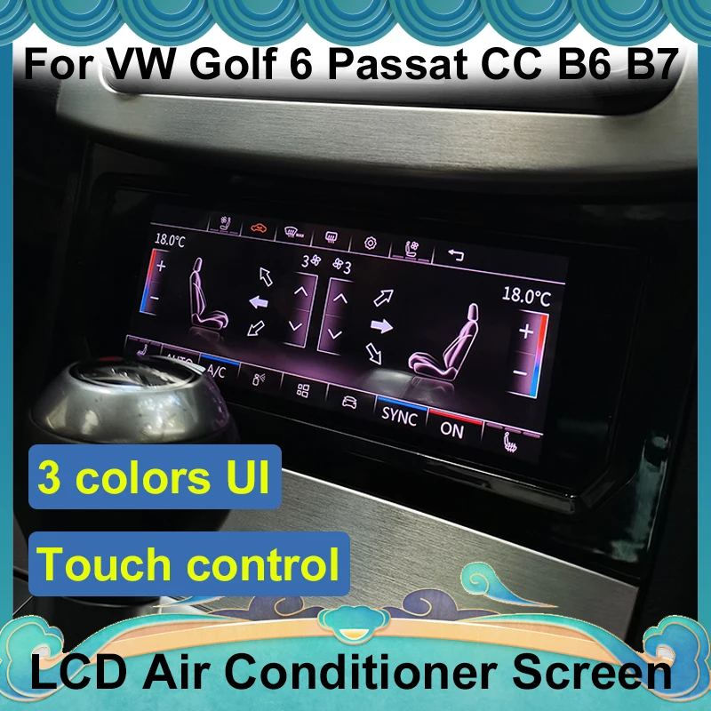DigitalACControlPanelCarMultimediaPlayerForVWGolf6PassatCC