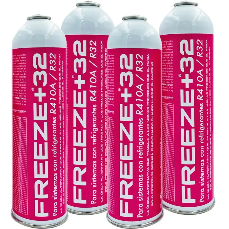 Pack 4 Bottiglie Gas Refrigerante Eco-Friendly Freeze + 32 R410A-R32