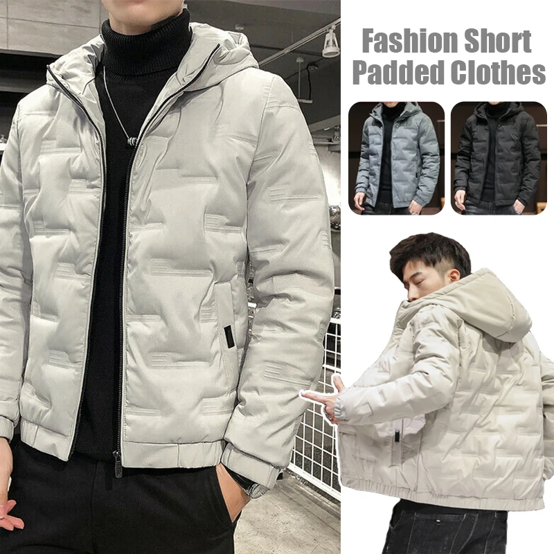 Men Parkas Windbreaker Thicken Warm Coat Men Winter Hooded Jacket Solid Color Parka Coat Male Fashion Streetwear Overcoat 5XL