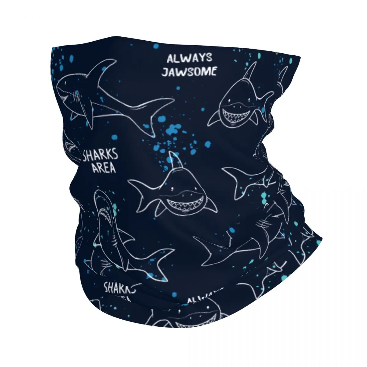 

Sea Shark Animal Bandana Neck Gaiter Printed Balaclavas Face Mask Scarf Multifunctional Headwear Running Unisex Adult Washable