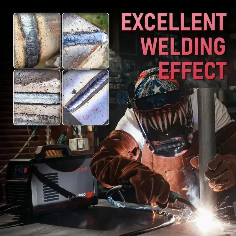 YESWELDER FLUX-135PRO 135Amp MIG Welder 110V Flux Core Welder, Gasless MIG/Lift TIG/Stick Multi-Process Synergic Welding Machine 4