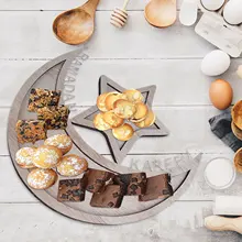 Wooden Eid Mubarak Food Tray Ramadan Decoration For Home Islamic Ramadan Kareem Muslim Decor Eid Mubarak Gifts Eid Al Adha