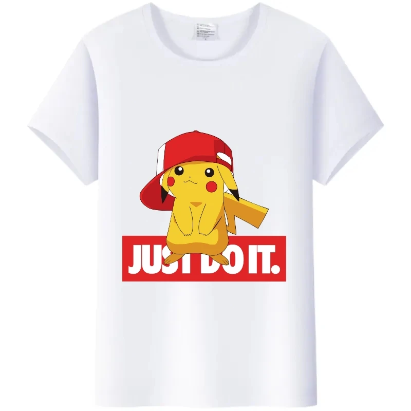 Kawaii Anime Giapponesi Pokemon Pikachu T-Shirt Donna Camicie Tees Casual Uomo Abbigliamento Bianco Gotico Harajuku Maniche Corte Y2K Top