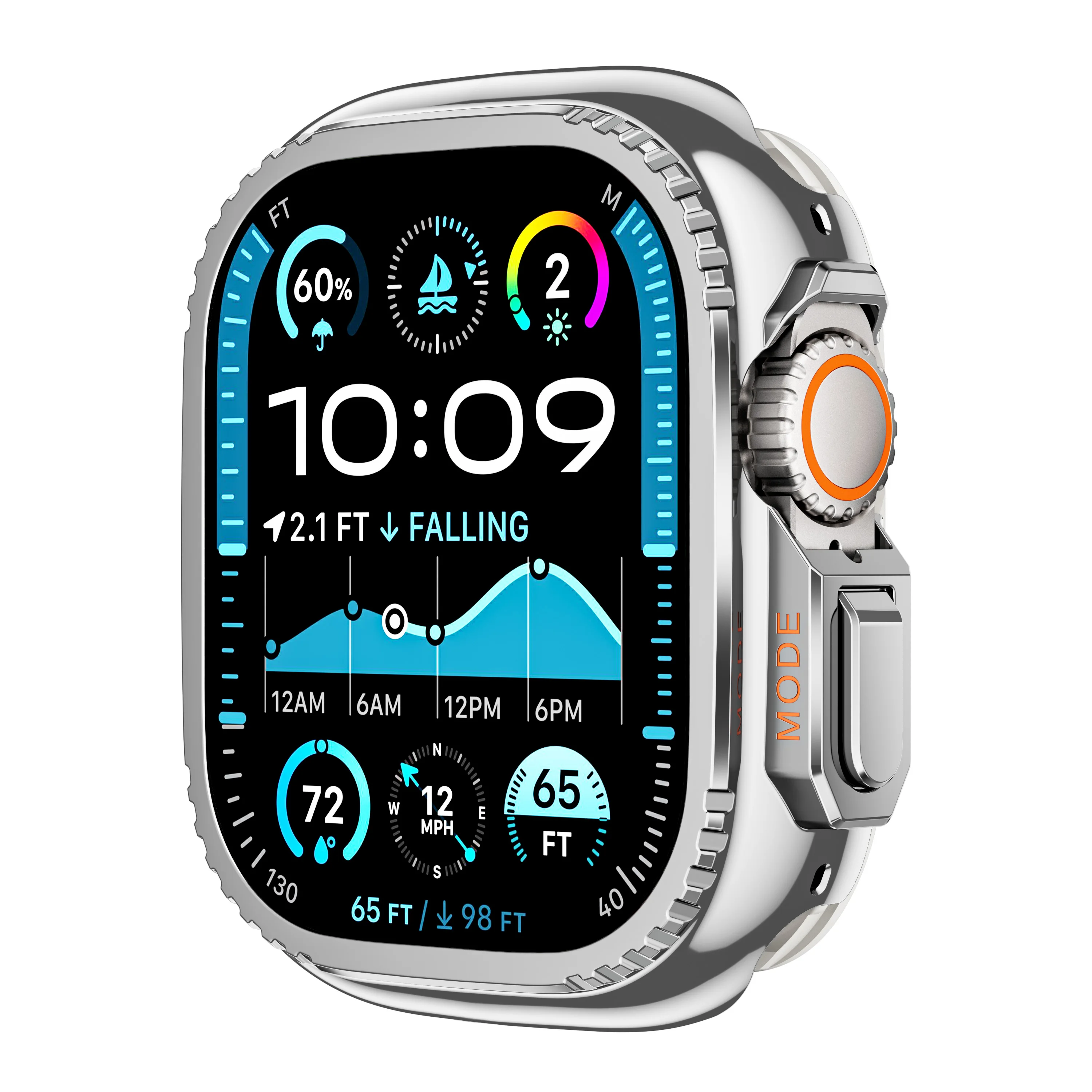 Sleek Metal Bumper Case for Smartwatch Protection
