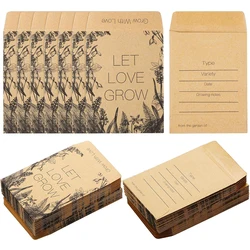 Elegant Kraft Paper Seed Pack Envelopes for Wedding Gifts - 50 Self - Adhesive Retro Storage Pieces