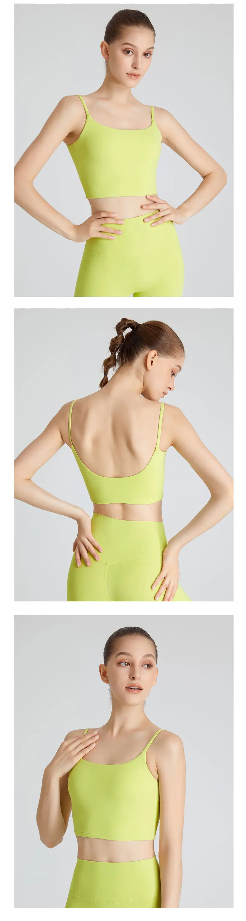 Description Picture 5 of itemSports Bra Top for Women, Push Up, Fixed Padded, Push Up Tops, Fitness Vest, Running, Gym Bra, Yoga, Breathable Sports Underwear